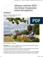 Town of Shelburne Receives 2018 Creative Nova Scotia Community Arts and Culture Recognition Award Community The Vanguard