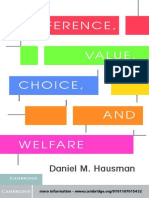 Hausman, D - Preference, Value, Choice, and Welfare
