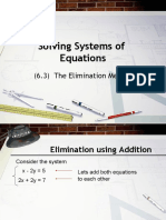 (6.3) Solving Systems Elimination