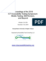 Proceedings of The 2018 ICT Accessibility Testing Symposium