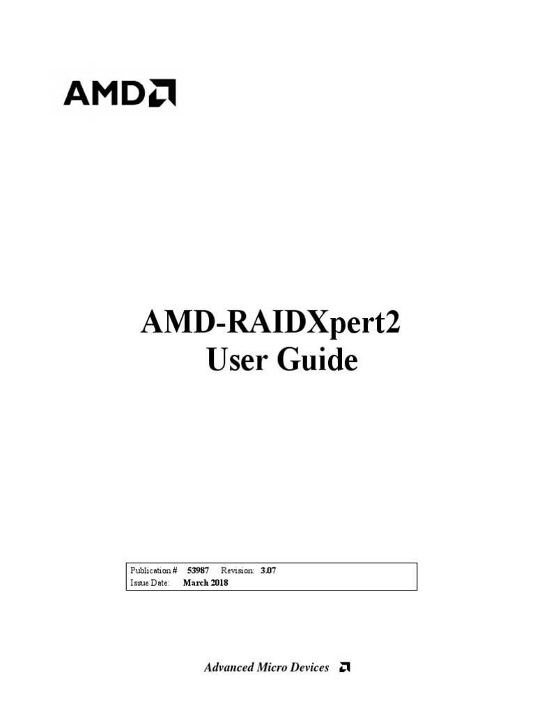 RAIDXpert2 UserGuide Enu | PDF | Bios | Operating System