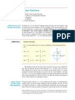 Circular Functions: Section