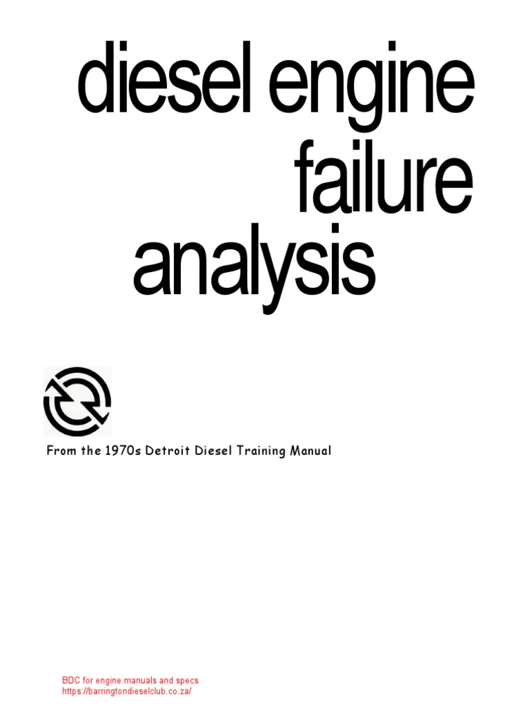 Detroit Diesel Engine Failure Analysis | PDF | Wear | Fracture