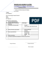 Form Permohonan Informasi