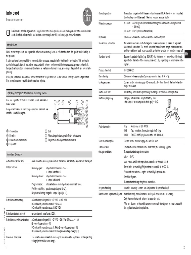 Inductive Proximity Switch Overview | PDF | Electrical Connector | Inductor