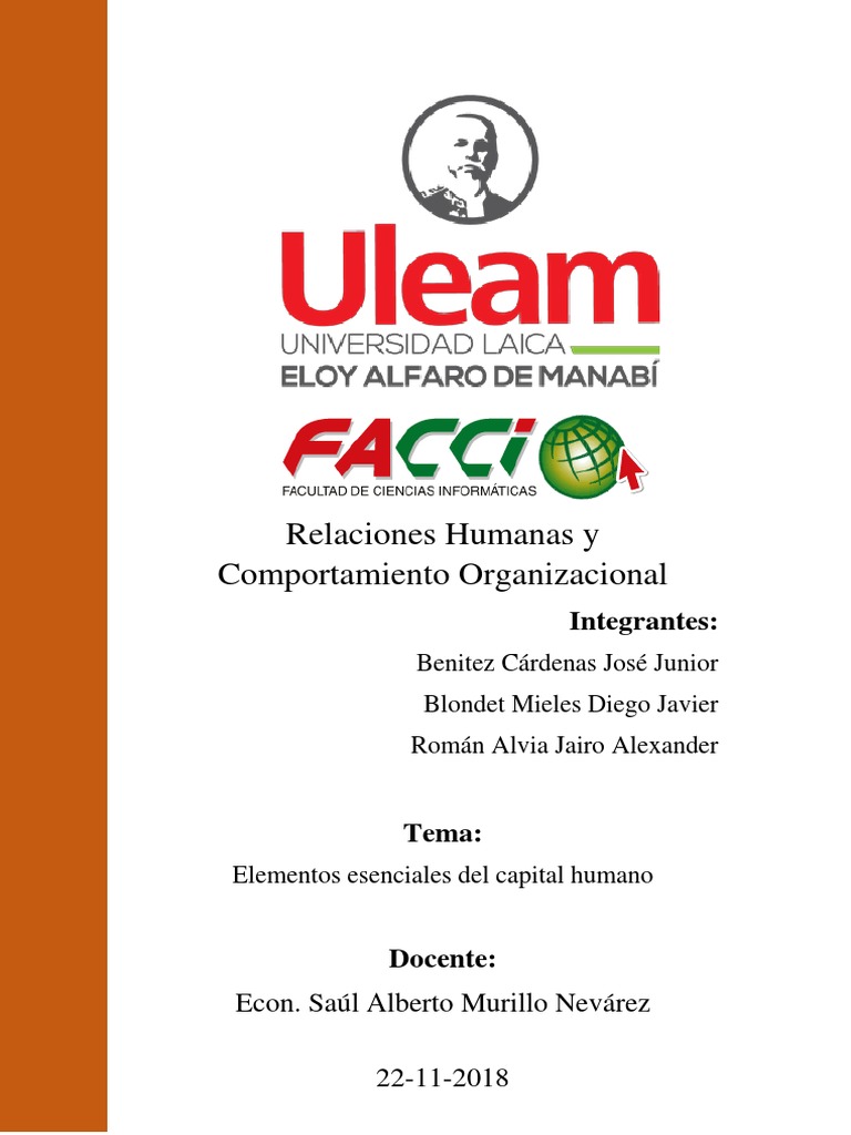 Elementos Esenciales Del Capital Humano | PDF | Gestión de recursos
