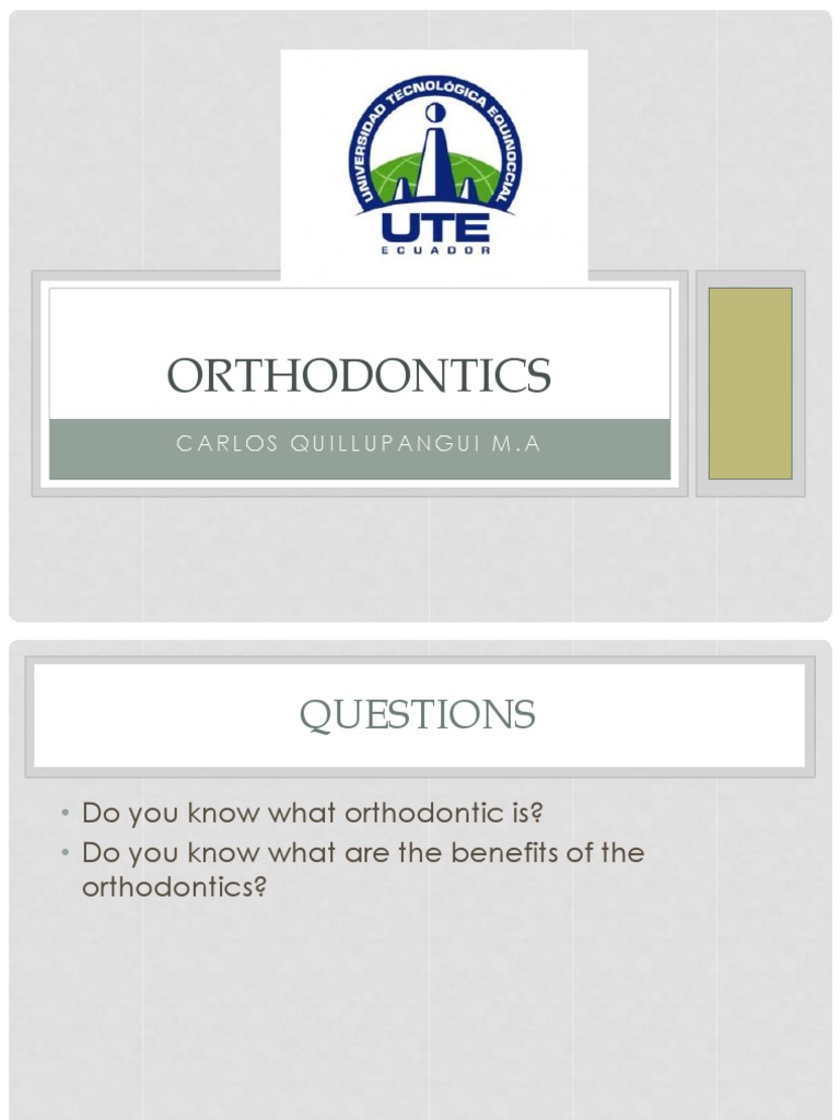 Orthodontics Carlos Quillupangui M.A PDF Orthodontics Dentistry
