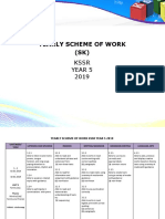 Yearly Scheme of Work (SK) : KSSR Year 5 2019