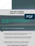 The Holy Quran - Original or Corrupted?
