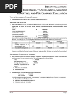 MS11 Decentralization Segment Reporting Responsibility Accounting Performance Evaluation and Transfer Pricing