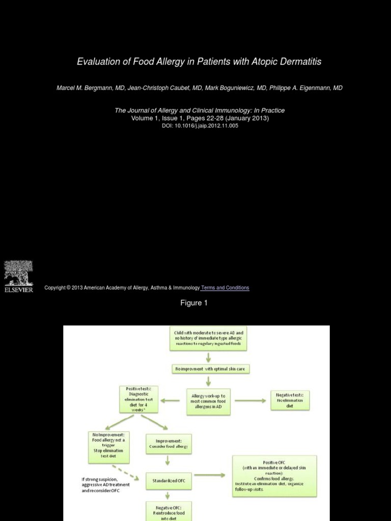 Evaluation of Food Allergy in Patients With Atopic Dermatitis | PDF ...