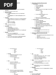 MAPEH Reviewer Grade 8 3rd Quarter