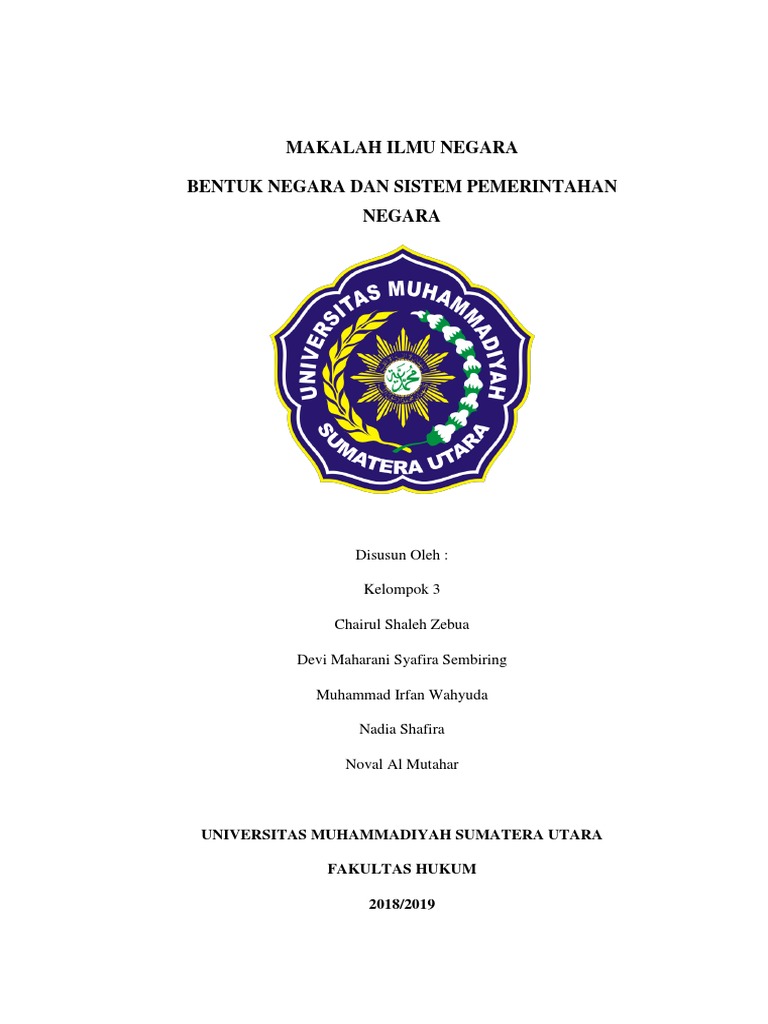 Makalah Bentuk Negara Dan Sistem Pemerintahan Docx