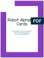 Robot Alphabet Cards