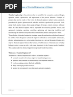 Assignment 1 Scop of Chemical Enginnerening in Ehiopia