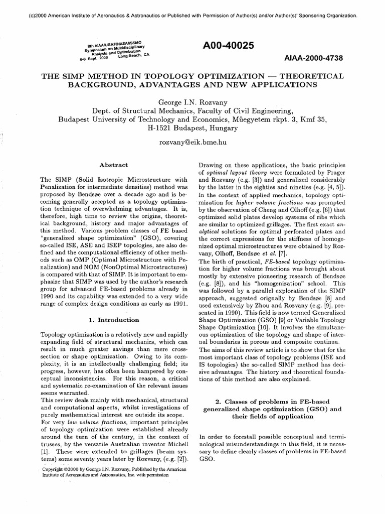 WHAT IS SIMP IN TOPOLOGY OPTIMIZATION visual data 2