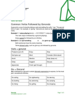 Common Verbs Followed by Gerunds