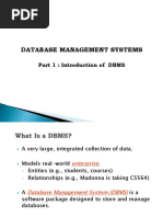 DBMS - Part 1 - Introduction