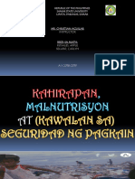 Kahirapan, Malnutrisyon at Seguridad Sa Pagkain