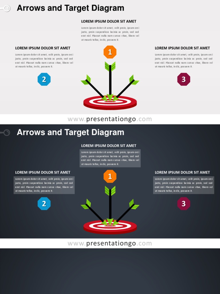 Arrows & Target Diagram Template | PDF