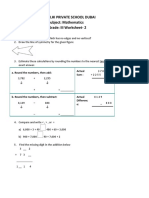 Delhi Private School Dubai Subject: Mathematics Grade: III Worksheet-2