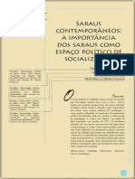 Importância dos saraus como espaço de socialização política