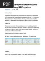 Rename Temporary Tablespace With Running SAP System: Willi Eimler