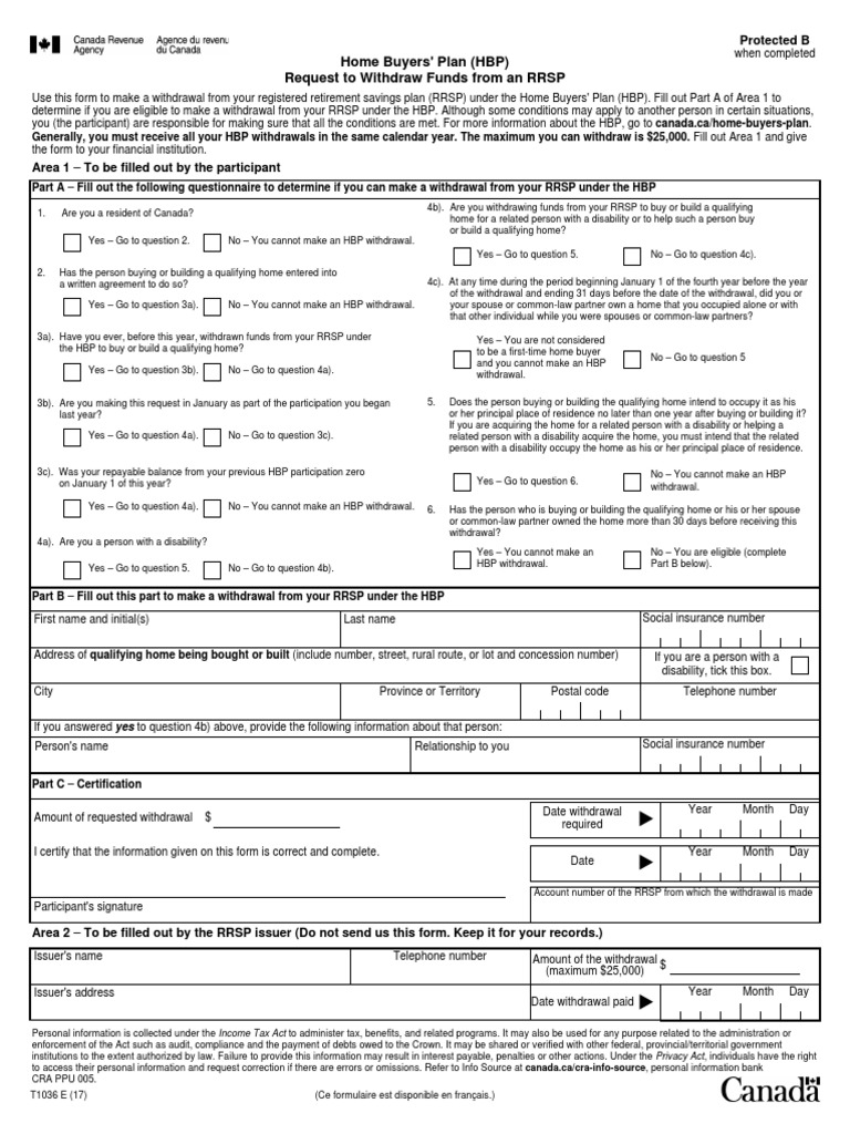 HBP RRSP Withdrawal Request Form | PDF | Government | Government Finances
