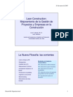 Lean Construction - Mejoramiento de La Gestion de Proyectos PDF
