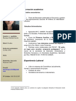 modelo de cv