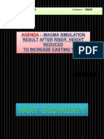 Casting filling and solidification report for Volvo customer part