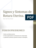 Signos y Sintomas de Rotura Uterina