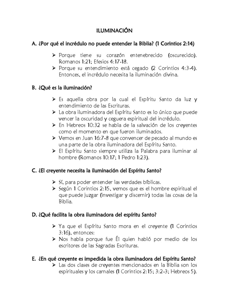5 Iluminación e Interpretación PDF Biblia Primera epístola a los