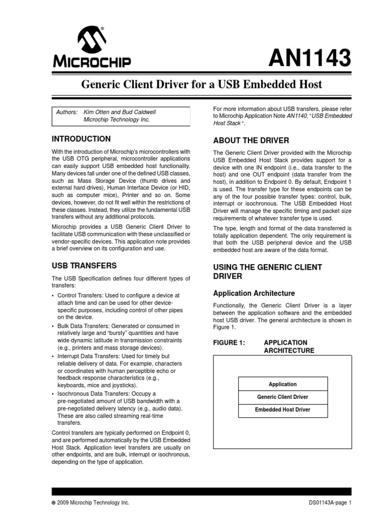 Generic Client Driver For A USB Embedded Host | PDF | Usb | Embedded System