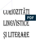 Curiozități Lingvistice Și Literare