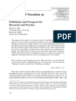 Calling and Vocation at Work Definitions and Prospects for Research and Practice