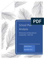 Ecc 535 - School Plan Assignment