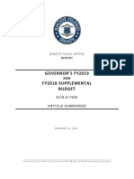 FY2019 SFO Governors Budget Articles