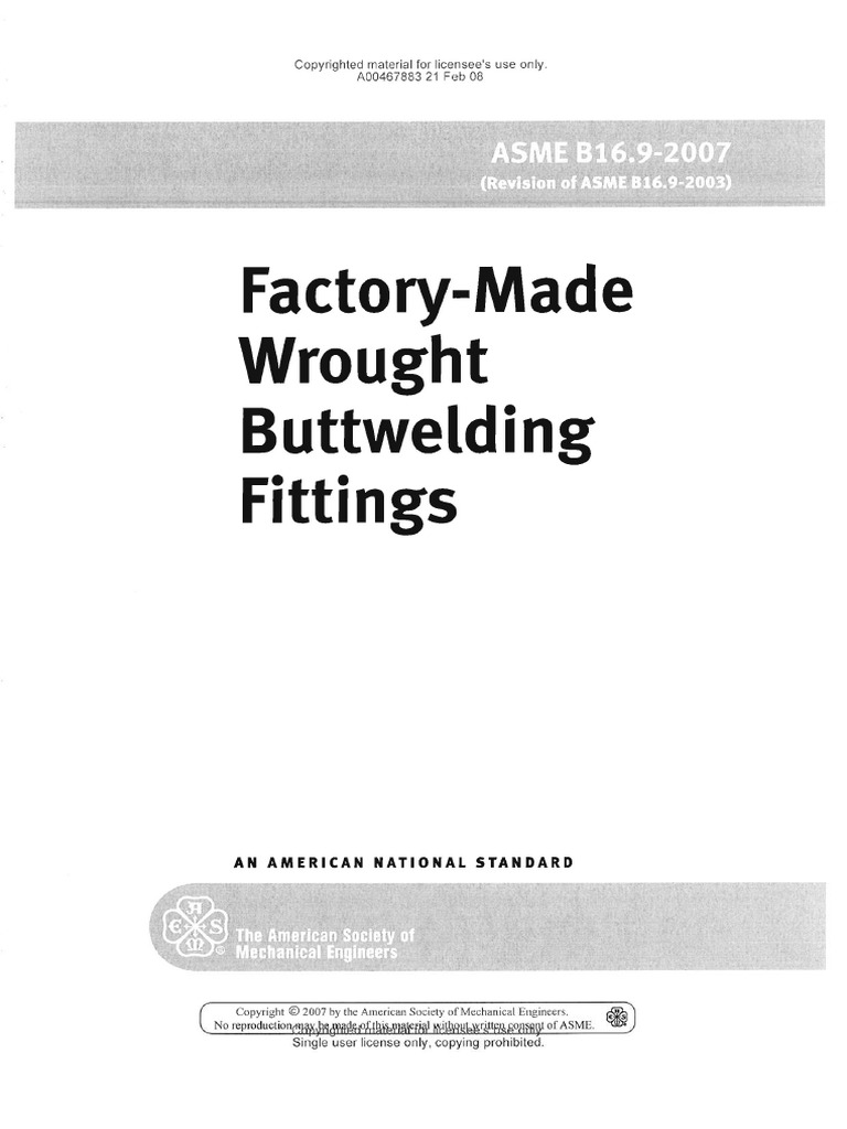 Asme B16.9 PDF | PDF | Foreign Language Studies