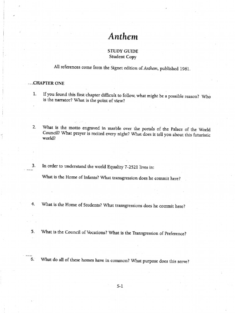 Anthem essay prompts image