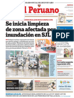 Se Inicia Limpieza de Zona Afectada Por Inundación en SJL