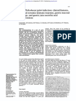 Acute H pylori infection clinical features and immune response