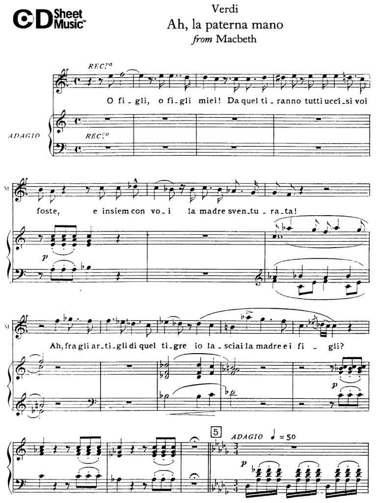 Ah La Paterna Mano Verdi