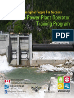 Hydro Power Plant Operator Training Program: Training Aboriginal People For Success