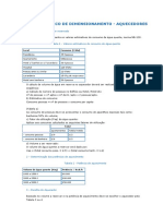 Esquema básico de dimensionamento de aquecedores