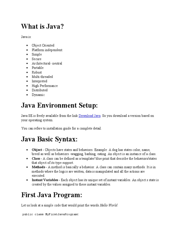 Java Tutorial | PDF | Control Flow | Method (Computer Programming)