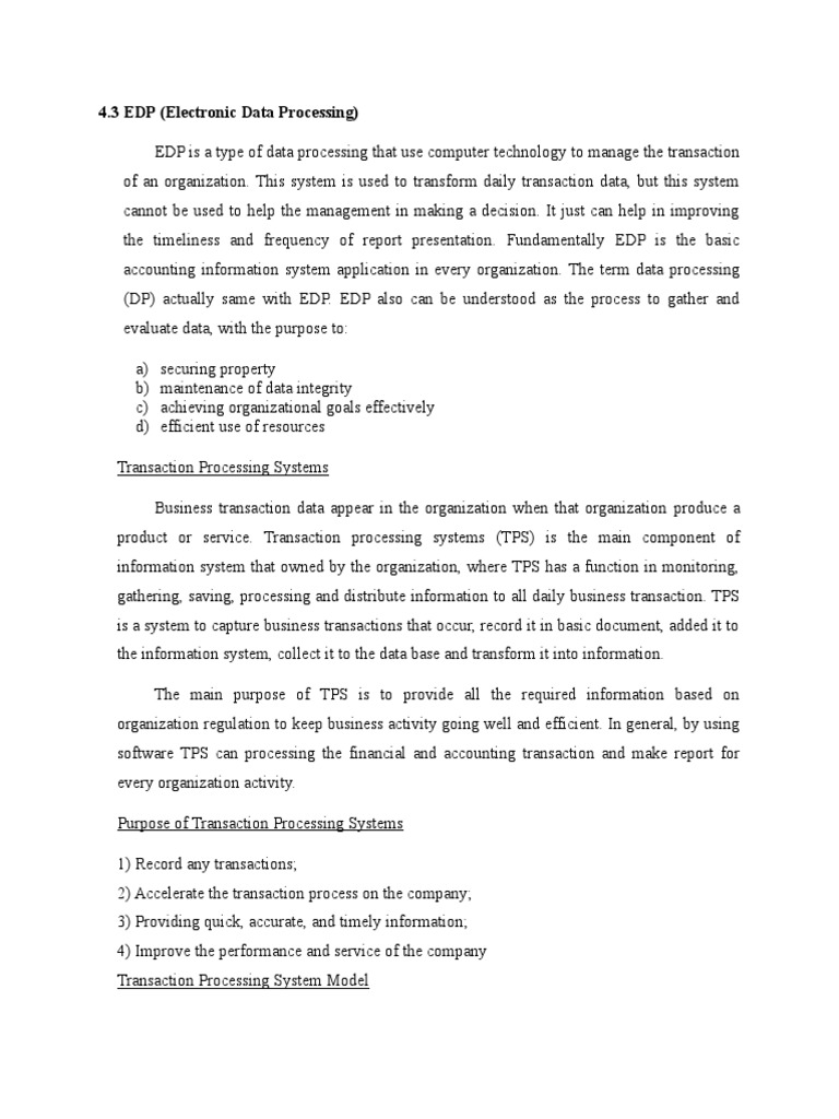 Understanding Electronic Data Processing | PDF | Information System ...