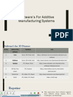 Software’s for Additive Manufacturing Systems
