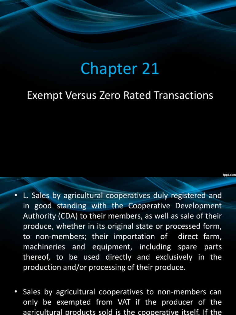 Exempt Versus Zero Rated Transactions PDF