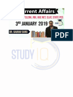 3 Jan 19 Current Affairs Daily PDF English Free For Govt Exams - StudyIQ
